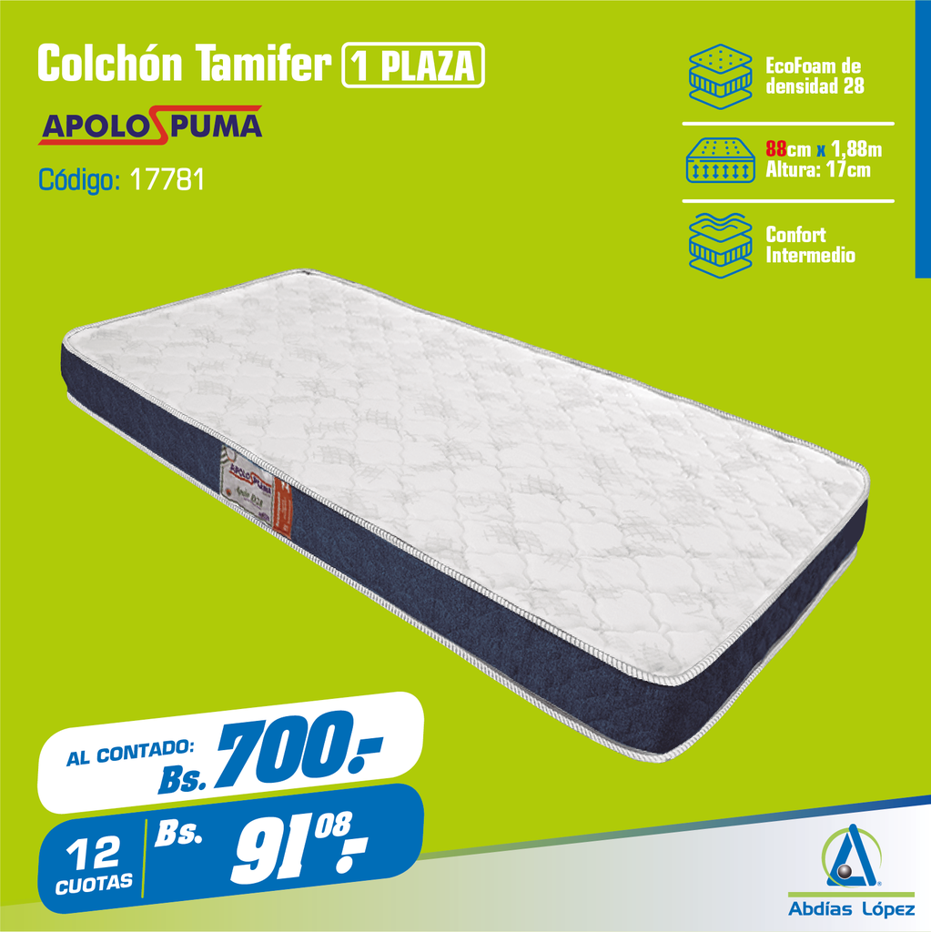 COLCHON TAMIFER 17CMX1.88MX88CM PT EXP P-11006664