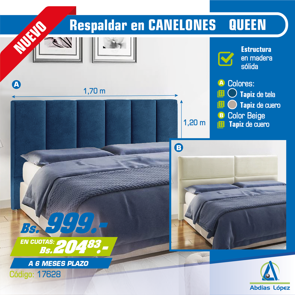 RESPALDAR / CABECERA PARA CAMA 2 PLAZAS Y MEDIA P-CABECERA2.5PLAZAS