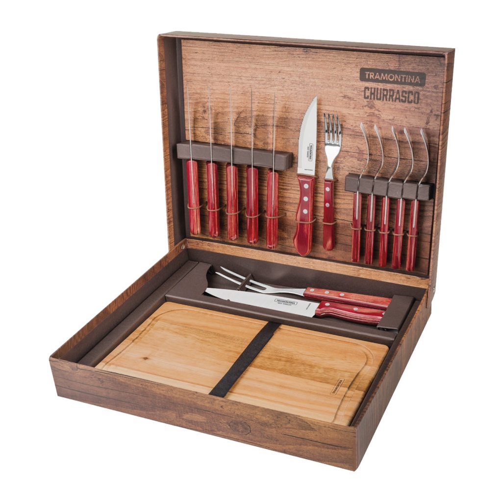 JUEGO ASADO 15 PZAS. POLYWOOD P-21198/770