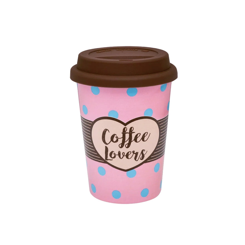 VASO DE CERAMICA P/VIAJE COFFEE LOVERS 300ML P-A15A-3N1P