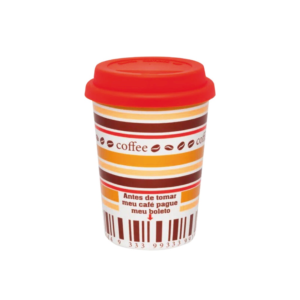 VASO DE CERAMICA P/VIAJE 300ML CAFE BOLETO P-A15A-3Q4P