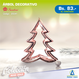 [I-20041] ARBOL DECORATIVO 16.5X3.5X19.5 CM ORO ROSA P-831-XMDEC017-334L-D
