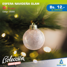[I-20065] ESFERA 8CM DORADO P-831-XMNBBC14-018G