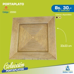 [I-20093] PORTAPLATO 33X2X33 CM. DORADO P-831-XMFUBC46-118B