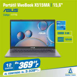 [I-17775] PORTATIL ASUS X515N-BR091T CELERON N4020 4GB SSD 128 15.6" P-X515M