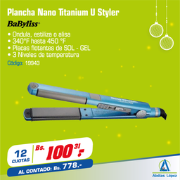 [I-19943] PLANCHA BABYLISS PRO NANO TITANIUM 4081 P-74108456397