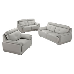 [I-12060] AE 216 (SOFA 1+2+3 CUERO 100% PLOMO SUAVE) P-AE 216 CUERO
