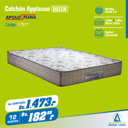[I-17317] COLCHON APPLAUSO MBZ HS EPS 24 CMX1.98X1.58M PALHA MR P-11008327