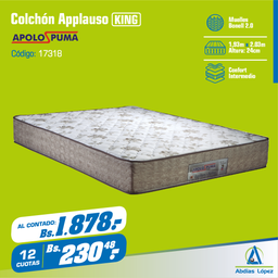 [I-17318] COLCHON APPLAUSO MBZ HS EPS 24 CMX2.03MX1.93M PALHA MR P-11008329
