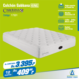 [I-17331] COLCHON GABBANA PLUSH 28CMX2.03MX1.93M P-11008598