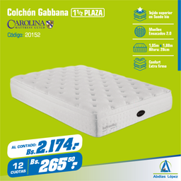 [I-20152] COLCHON GABBANA PLUSH 28CMX1.88MMX1.05MM ESPECIAL P-11001262