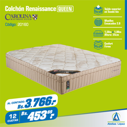 [I-20160] COLCHON NEW RENAISSANCE FIRM 35CMX1.98MX1.58M P-11003089