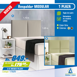 [I-17625] RESPALDAR / CABECERA PARA CAMA DE 1 PLAZA P-CABECERA1PLAZA P-CABECERA1PLAZA