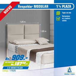[I-17626] RESPALDAR / CABECERA PARA CAMA DE 1 PLAZA Y MEDIA P-CABECERA1.5PLAZA P-CABECERA1.5PLAZA