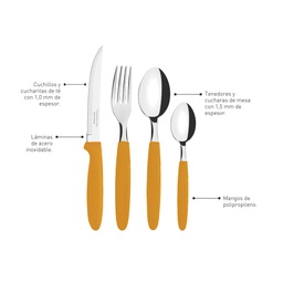 [I-20396] JUEGO CUBIERTOS 24 PZAS IPANEMA TC P-23398/491