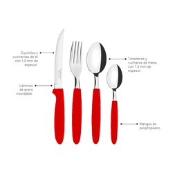 [I-20400] JUEGO DE CUBIERTOS 24 PZAS.. IPANEMA P-23399/791