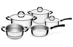 [I-8738] JUEGO DE OLLAS 5 PZAS. DUO SILICONA P-65480/010