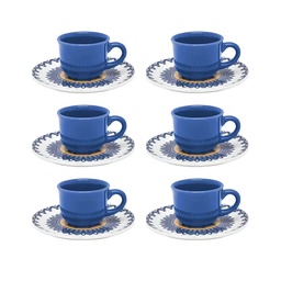 [I-14576] JUEGO DE TE 12 PZAS. LA CARRETA COFFEE SET P-J827-6788