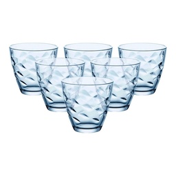 [I-14825] COPAS FLORA AGUA AZUL 6PZAS. P-384400